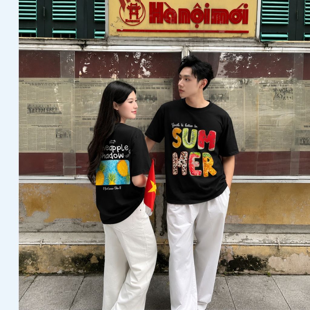 ÁO THUN UNISEX IN THEO YÊU CẦU, Áo Đồng Phục Công Ty, Nhà Hàng, Áo Nhóm, Chất Liệu Thun OVERSIZE Cotton 100% 250gsm-UN01