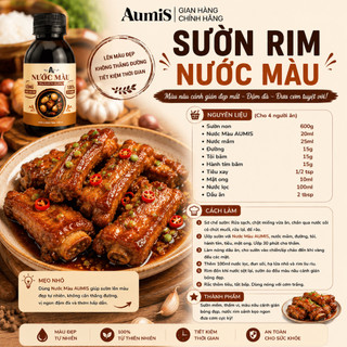 Nước Màu Nấu Ăn Aumis 150gr – Từ Đường Mía Màu Nâu Cánh Gián Tự Nhiên, Không Đắng