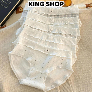 Quần Lót Cotton Nữ Kháng Khuẩn Đáng Yêu Thỏ Nhỏ, Quần Chip Viền Ren Mềm Co Giãn Tốt King Shop L-6444