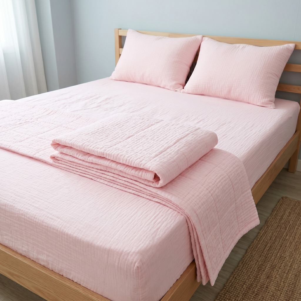VẢI XÔ MUSLIN 2 LỚP MÀU TRƠN - MAY BỘ ĐỒ, ÁO, VÁY, KHĂN TẮM, CHĂN, GA, GỐI...
