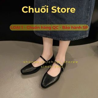 Giày bệt nữ da PU tổng hợp dệt vải đế cao su nhẹ nhàng thanh lịch trẻ trung dễ thương