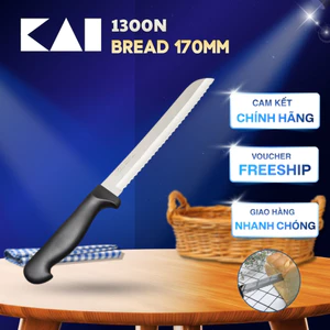 DAO BẾP NHẬT KAI 1300N SERIES BREAD DAO CẮT BÁNH MỲ 1392N LƯỠI DAO DÀI 170MM