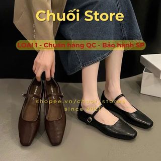 Giày bệt nữ da PU tổng hợp dệt vải đế cao su nhẹ nhàng thanh lịch trẻ trung dễ thương