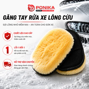Găng Tay Rửa Xe Lông Cừu, Mềm Mịn chống xước bảo vệ Sơn Lau Xe Phụ Kiện - PONIKA