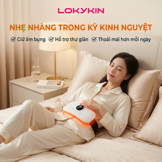 Máy Massage Chườm Bụng LOKYKIN BU01 – Chườm Nóng Hồng Ngoại, Giảm Đau, Dưỡng Da, Gọn Nhẹ Dễ Mang Theo