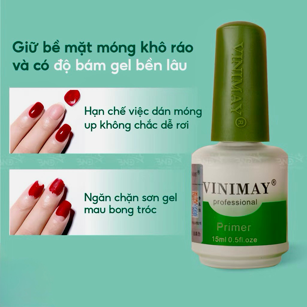 Kiềm dầu vinimay chính hãng mẫu mới-nước khử dầu primer(15ML)giúp tăng độ bền khi sơn gel