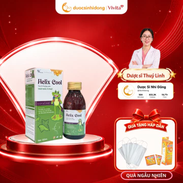 [THẢO DƯỢC 5⭐] Siro Thảo Dược Helix Cool Hỗ Trợ Giảm Ho Ho Khan Ho Có Đờm Sổ Mũi Cho Bé Chai 120ml