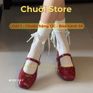 Giày bệt nữ da PU tổng hợp dệt vải đế cao su phong cách tiểu thư nhẹ nhàng tinh tế
