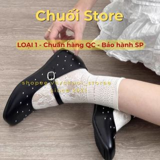 Giày bệt nữ da PU tổng hợp dệt vải đế cao su phong cách tiểu thư sang trọng êm ái thoải mái