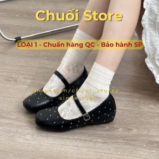 Giày bệt nữ da PU tổng hợp dệt vải đế cao su cao cấp nữ tính dịu dàng êm chân