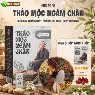 Thảo mộc ngâm chân DETONIC 10 vị thảo dược, giúp hỗ trợ giảm đau nhức, thải độc và ngủ ngon hơn