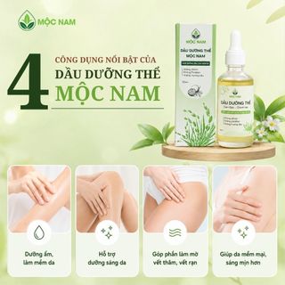 Dầu dưỡng thể Mộc Nam cám gạo chanh leo - Dưỡng ẩm toàn thân, chống lão hóa, da mềm mịn (50ml)