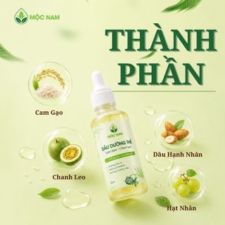 Dầu dưỡng thể Mộc Nam cám gạo chanh leo - Dưỡng ẩm toàn thân, chống lão hóa, da mềm mịn (50ml)