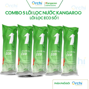 Combo 5 Lõi Lọc Số 1 ECO Kangaroo Chính Hãng Tiết Kiệm Lọc Cặn Bẩn Lên Đến 5 Micron Hiệu Quả