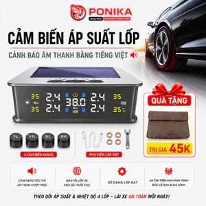 Phiên Bản Mới 2026 Cảm Biến Áp Suất Lốp Ô Tô ,Xe Hơi PONIKA - T15 .TPMS Chính Hãng