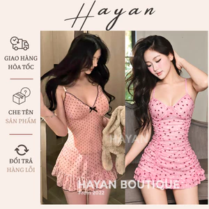 HT226 Váy ngủ sexy hoạ tiết ôm body tôn dáng,đồ ngủ ren xuyên thấu quyến rũ gợi cảm HT226