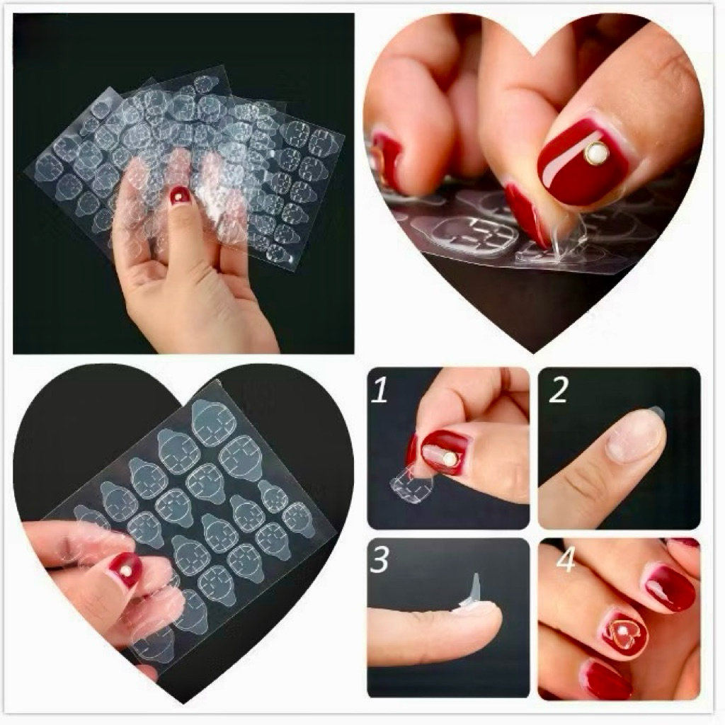 miếng dán móng ,set 10,20 tờ  keo silicon dán móng nailbox, tờ 24 miếng dán