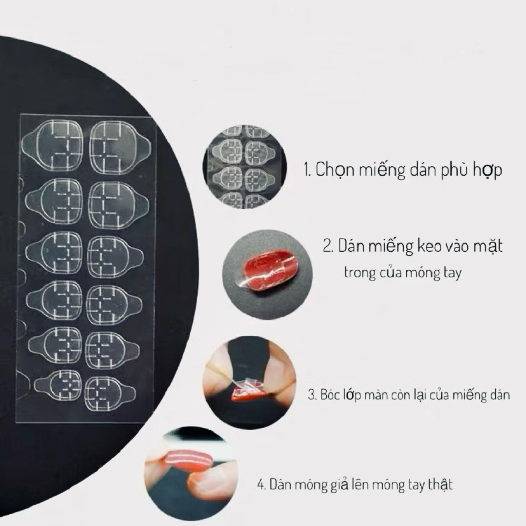 miếng dán móng ,set 10,20 tờ  keo silicon dán móng nailbox, tờ 24 miếng dán