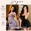 HT215 Váy ngủ sexy 2 dây cổ đổ sang chảnh, đồ ngủ lụa xẻ hông đơn giản quyến rũ HT215