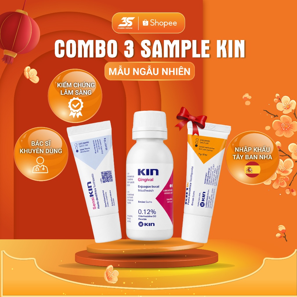 [QUÀ TẶNG KHÔNG BÁN] 3 SAMPLE KIN - Kem đánh răng và Nước súc miệng - Mẫu ngẫu nhiên