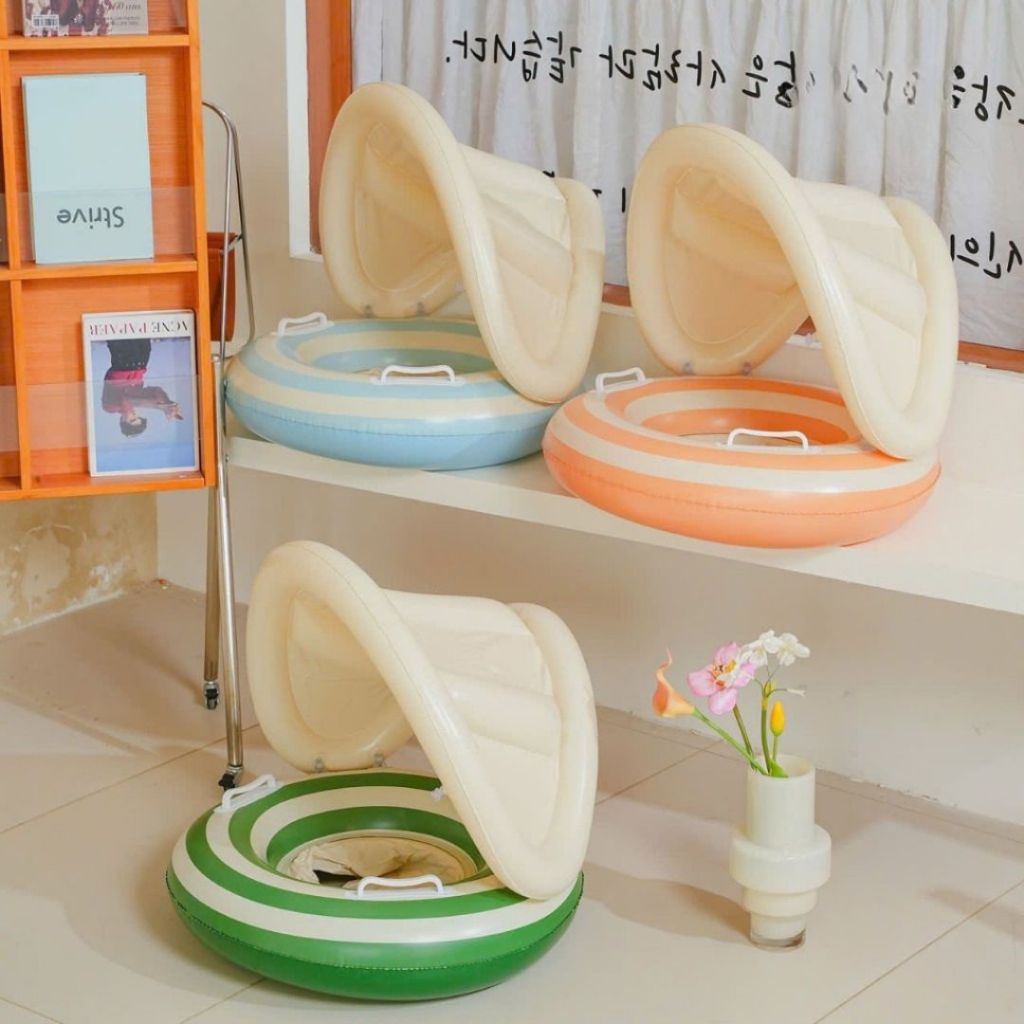Phao Bơi Có Mái Che ALOHOME – Phao Ngồi Thư Giãn Dưới Nước, Phao Bơi Chống Nắng Có Tay Cầm Tiện Lợi