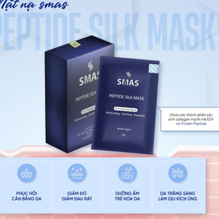 [CÔNG TY] Hộp 10 Miếng Mặt nạ SMAS phục hồi, cấp ẩm và dịu da Smas Peptide Silk Mask