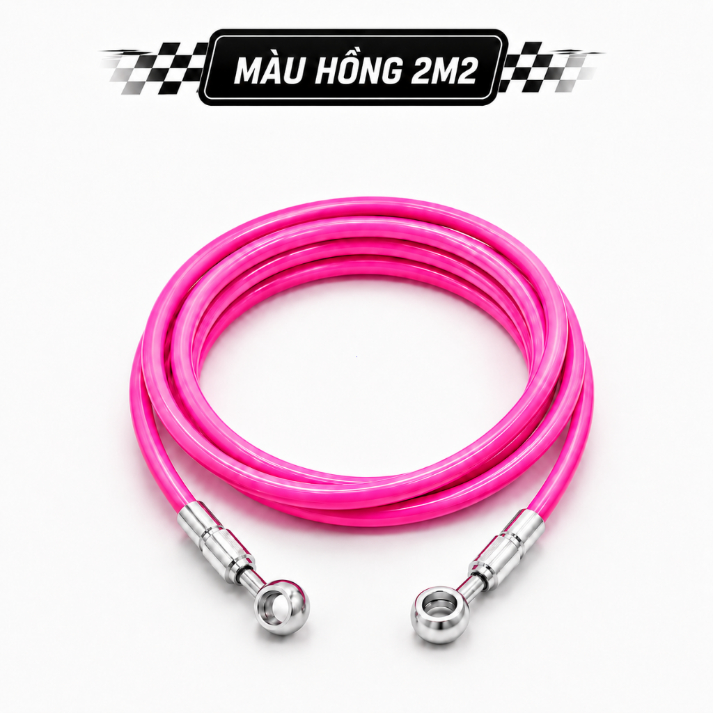 Dây Dẫn Dầu Phanh Trước Xe Điện Ống Dầu Phanh Đĩa Nhiều Màu, Hai Đầu Inox Chống Gỉ, Bán Lẻ 1 Dây