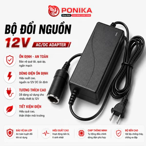 Bộ Đổi Nguồn 220V Sang 12V, Chuyển Đổi nguồn 12V - 5A-10A . Công Suất 60W-120W Đầu Cắm Tẩu Ô Tô