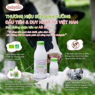 4 Lốc sữa dinh dưỡng tăng trưởng hữu cơ Babybio dành cho bé 10-36 tháng tuổi