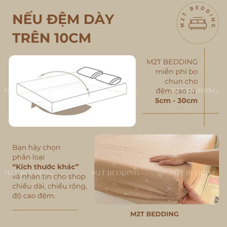 Ga trải giường cotton đũi Windy M2T bedding drap giường bo chun đủ size - KHÔNG KÈM VỎ GỐI