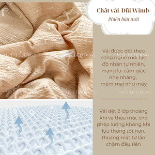 Ga trải giường cotton đũi Windy M2T bedding drap giường bo chun đủ size - KHÔNG KÈM VỎ GỐI