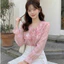 Áo sơ mi hoa tơ bèo buộc dây style Hàn Quốc A2578 Kymie