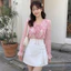 Áo sơ mi hoa tơ bèo buộc dây style Hàn Quốc A2578 Kymie