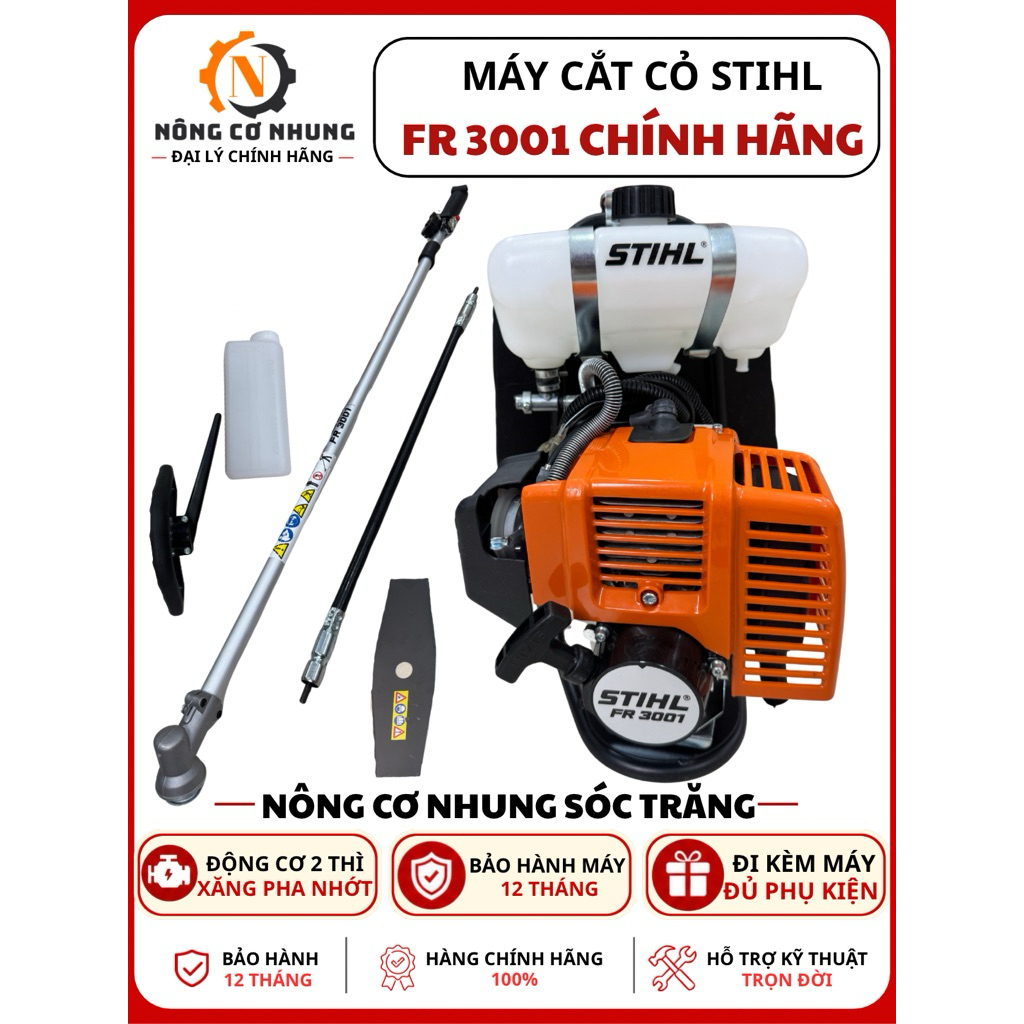 Máy Cắt Cỏ Balo Đeo Lưng STIHL FR 3001 - Thiết Kế Tiện Dụng - Hàng Chính Hãng STIHL