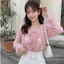 Áo sơ mi hoa tơ bèo buộc dây style Hàn Quốc A2578 Kymie