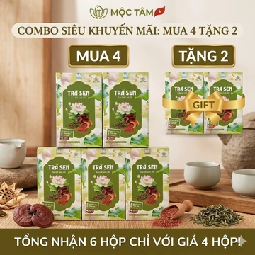 Trà Sen Gạo Lứt Linh Chi Hỗ Trợ Giảm Cân Đốt Mỡ, Giảm Mỡ Máu và Huyết Áp, An Thần Ngủ Ngon