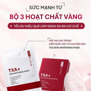 [Mua 1 tặng 1] Hộp 10 Mặt Nạ Dưỡng Trắng Eviralab TXA+ CB0381 – Cải Thiện Nám Sạm, Kiểm Soát Sắc Tố, Dưỡng Da Căng Mịn