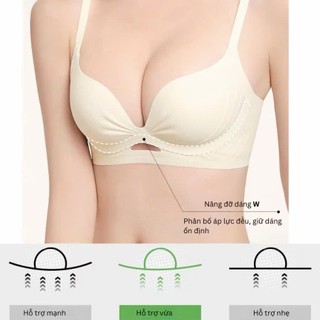 Áo lót nữ su gân lạnh định hình nâng đẩy ngực đệm 2cm, áo lót không gọng bản to che khuyết điểm MELYN-FW A3278