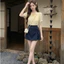 Áo sơ mi nữ cổ bèo xếp ly dây nơ cổ A2646 Kymie