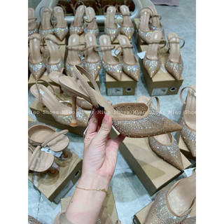 Gót Bích Đá Lưới Nhọn Hậu Hàng Nhập QC Fullbox/Mieo Shoes D3211