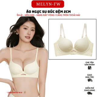 Áo lót nữ su gân lạnh định hình nâng đẩy ngực đệm 2cm, áo lót không gọng bản to che khuyết điểm MELYN-FW A3278