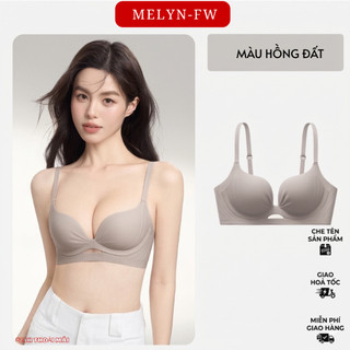 Áo lót nữ su gân lạnh định hình nâng ngực đệm 2cm không gọng bản to che khuyết điểm MELYN-FW A3278