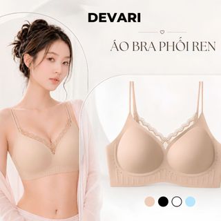 [Sản Phẩm Mới] Áo Ngực Nữ Chất Su Lạnh Mút Mỏng Không Gọng Thoáng Mát Gom Quả Chống Xệ DEVARI A2606