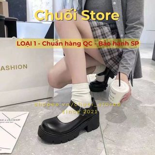 Giày lolita nữ da PU tổng hợp dệt vải đế cao su dễ thương nhẹ nhàng dịu dàng nữ tính
