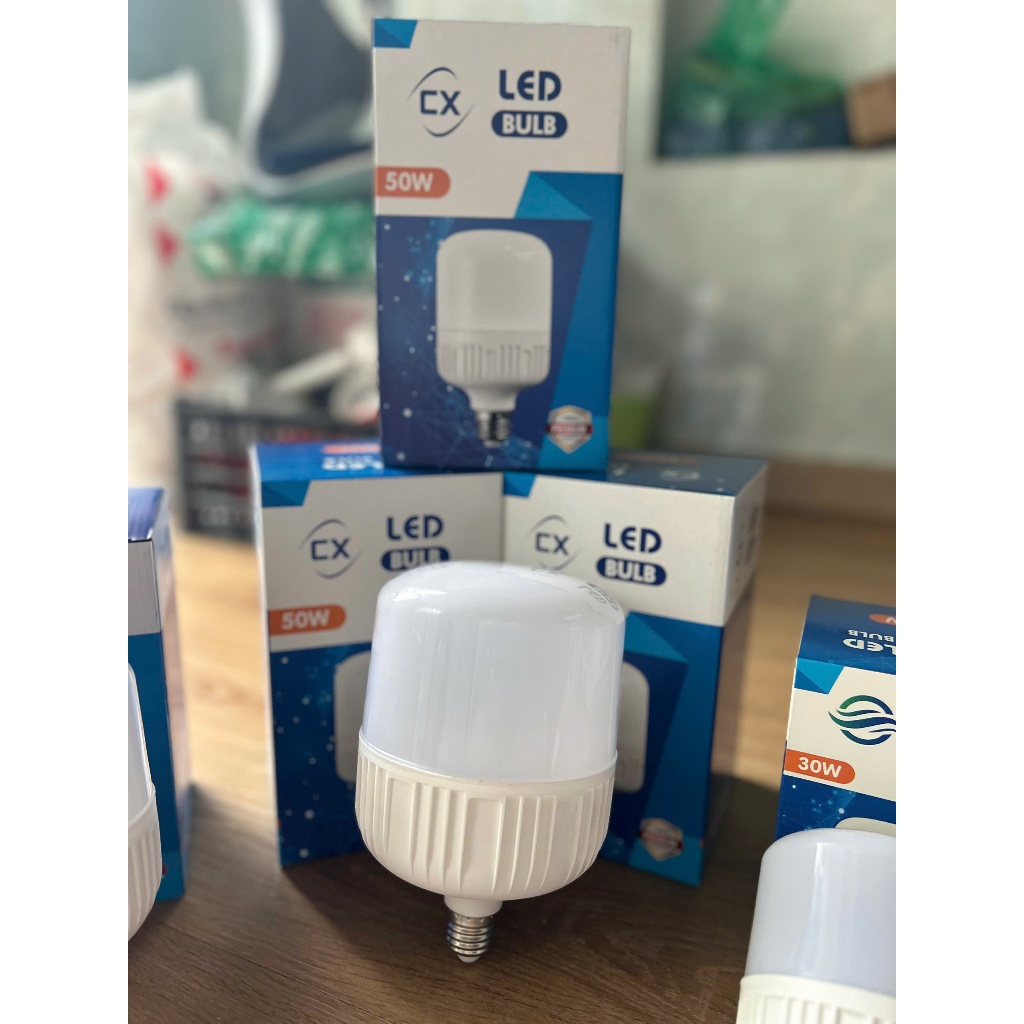 BÓNG ĐÈN LED TRỤ 30W 40W 50W - BÚP TRỤ T - Siêu Sáng, Tiết Kiệm Điện, Thân Kín Chống Nước