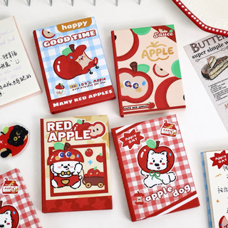 Little Stationery | Sổ Tay Mini A7 Apple Series 80 Tờ 160 Trang Bìa Cứng Cute Kawaii Bỏ Túi Ghi Chép Học Tập