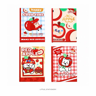 Little Stationery | Sổ Tay Mini A7 Apple Series 80 Tờ 160 Trang Bìa Cứng Cute Kawaii Bỏ Túi Ghi Chép Học Tập