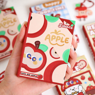 Little Stationery | Sổ Tay Mini A7 Apple Series 80 Tờ 160 Trang Bìa Cứng Cute Kawaii Bỏ Túi Ghi Chép Học Tập