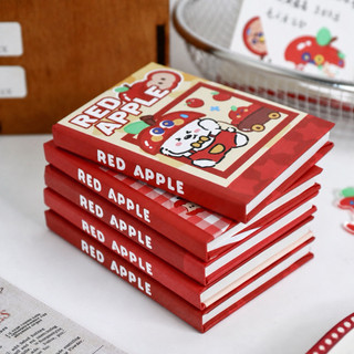 Little Stationery | Sổ Tay Mini A7 Apple Series 80 Tờ 160 Trang Bìa Cứng Cute Kawaii Bỏ Túi Ghi Chép Học Tập