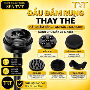 BỘ 5 ĐẦU THAY THẾ MÁY G5 A886, ĐẦU ĐÁNH GIẢM BÉO, LÀM SĂN DA, MASSAGE THƯ GIÃN CHO SPA